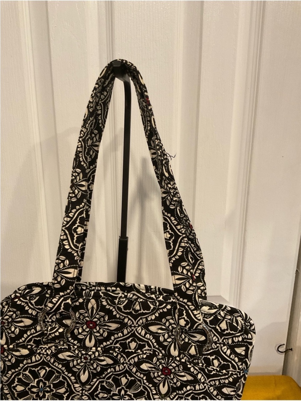 Barcelona (Black and White) Vera Bradley Tote Bag - Picture 6 of 9